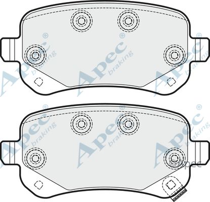 APEC BRAKING Комплект тормозных колодок, дисковый тормоз PAD1701